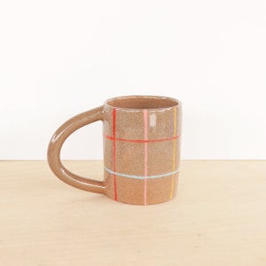 Colorful Ceramic Mug Handmade Coffee Mug Rainbow Pottery Coffee Cup Multi