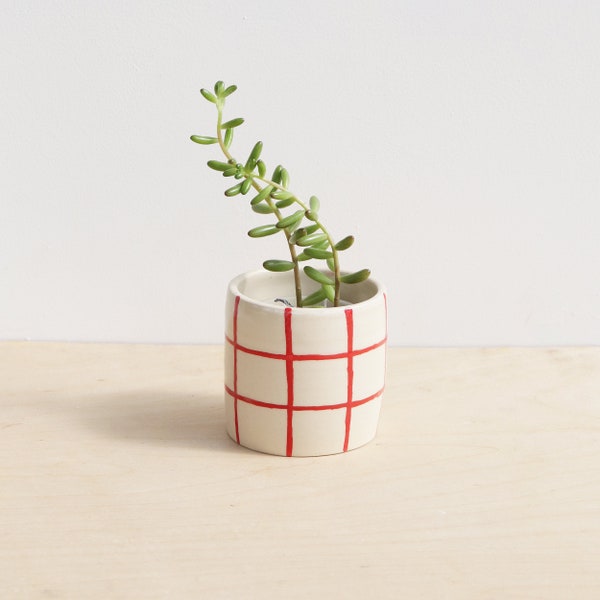 Colorful Ceramic Planter Cactus Pot with Drainage  Indoor Succulent Planter