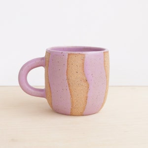 Ceramic Coffee Mug Colorful Tea Cup Mid Size Handmade Mug lilac