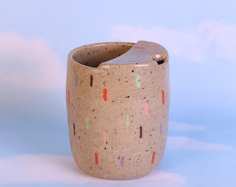 Confetti Ceramic Travel Mug : Colorful To Go Mug
