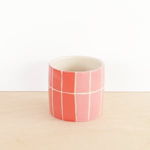 Tile Pattern Ceramic Planter / Small Indoor Planter / Cactus Plant Pot / Succulent Plant Pot image 2