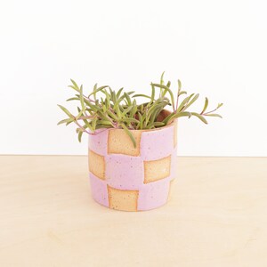 Checkerboard Planter | Small Succulent Planter | Checkerboard Plant Pot