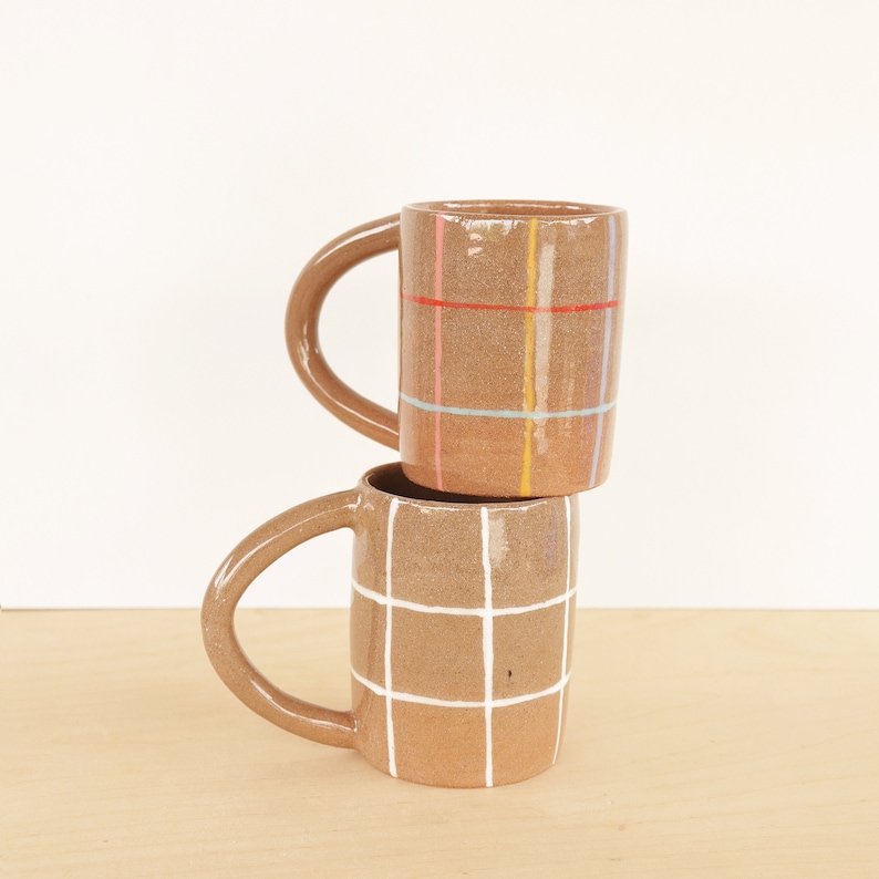 Colorful Ceramic Mug Handmade Coffee Mug Rainbow Pottery Coffee Cup image 4
