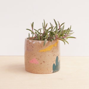 3 Inch Colorful Planter Modern Ceramic Plant Pot Cactus Planter Indoor Succulent Vessel image 1