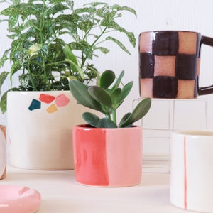 Colorful Planter / Modern Ceramic Plant Pot / Cactus Planter / Indoor Succulent Planter image 2