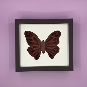 Butterfly Shadowbox - Cartão de felicitações pop-up para impressão com envelope | Cartões de papel DIY | Download instantâneo | Faça você mesmo
