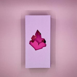 Tarjeta con piedras preciosas: tarjeta de felicitación emergente imprimible con sobre / Tarjetas de papel hechas a mano / Descarga instantánea / Hazlas tú mismo