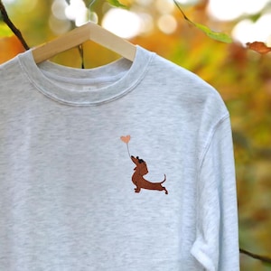 Dackel Pullover bestickt Geschenk | Hundeliebhaber Sweatshirt | Hundebesitzer Hoodie | Dackel Geschenk Hund Pullover Geburtstagsgeschenk
