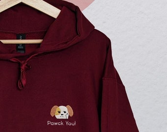 Hundeliebhaber Geschenk Hundebesitzer Geschenk Mittelfinger lustige Geschenke Hunde Pullover bestickt Hunde Pulli Hunde-Geschenk Hunde Papa