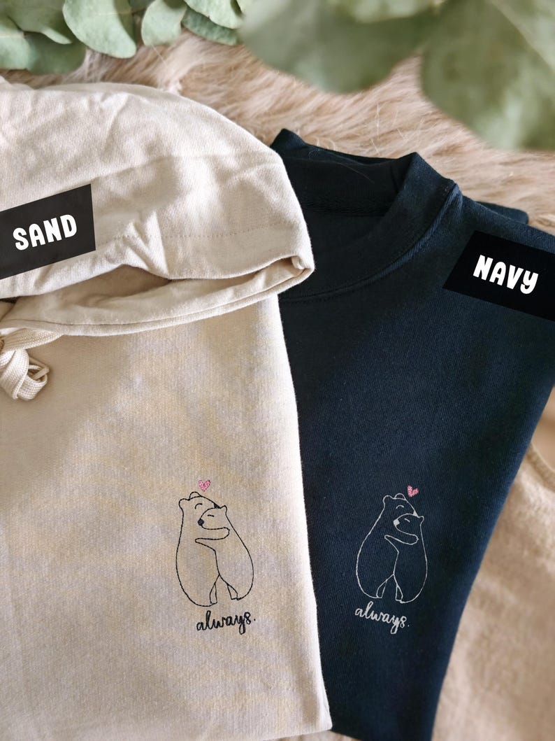 Partnerlook Hoodie Bär – Geschenkidee für Freundin und Freund
