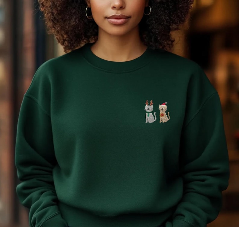 Katzen Sweatshirt für Familie und Freunde Weihnachten