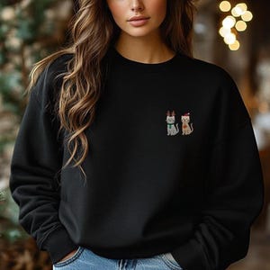 Katzen Hoodie Weihnachten Geschenk für Katzenliebhaber