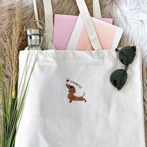 Stofftasche Dachshund für Hunde Mama – perfekte Geschenkidee