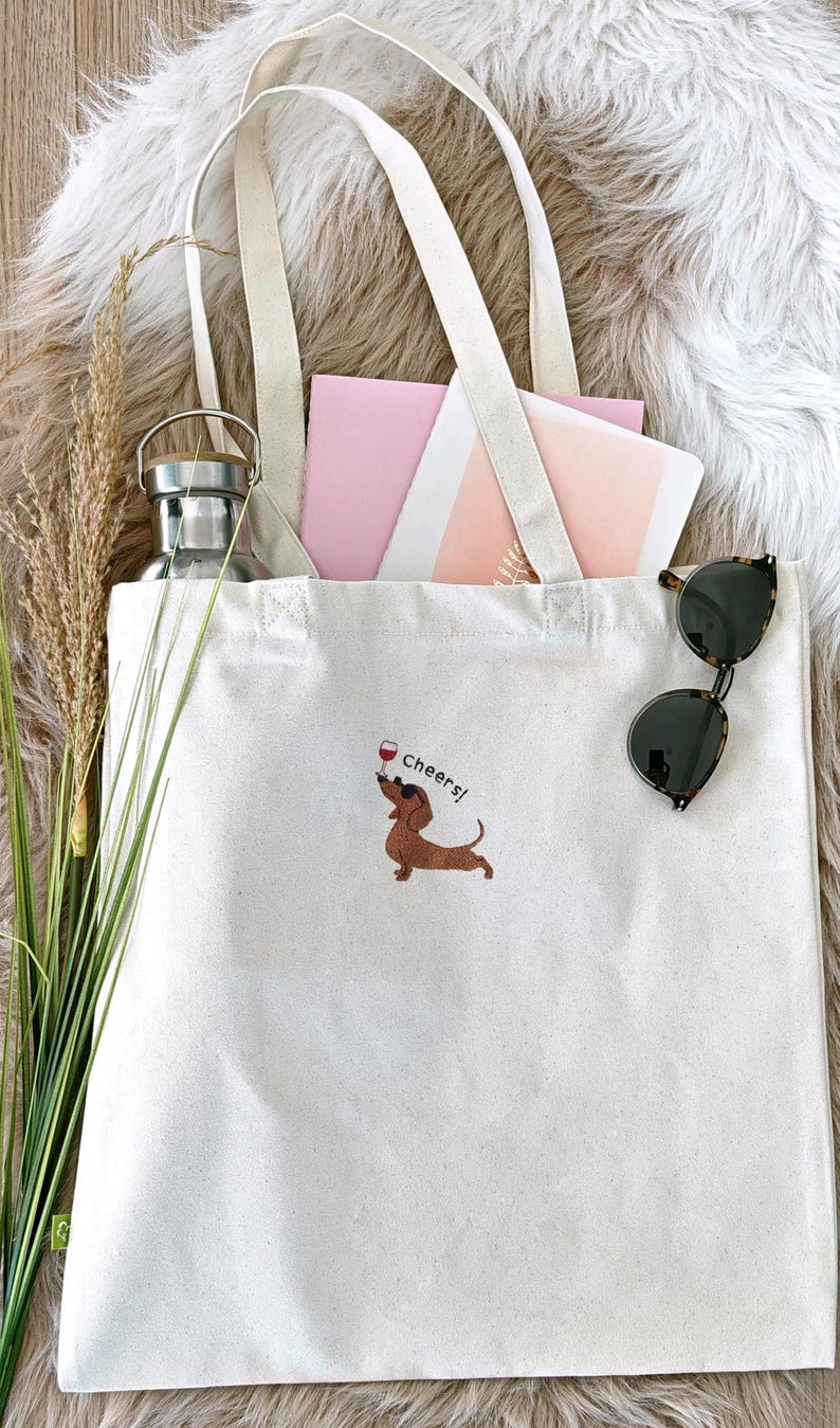 Stofftasche Dachshund für Hunde Mama – perfekte Geschenkidee