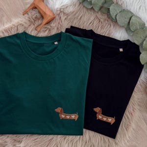 Dackelliebhaber Shirt – gestickt auf hochwertigem Baumwollshirt