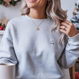 Paar Sweatshirt bestickt mit Bär – Geschenkidee für Liebe, Jahrestag oder Valentinstag