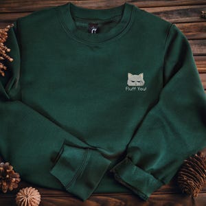 Lustige Katzen-Sweatshirts für Tierliebhaber Geschenke für Katzen-Mamas gestickte Herbstpullover Haustier-Geburtstagsgeschenk für Damen Puli bild 4