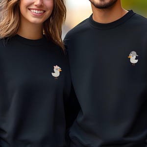 Lustige Pärchen Sweatshirts Huhn Motiv