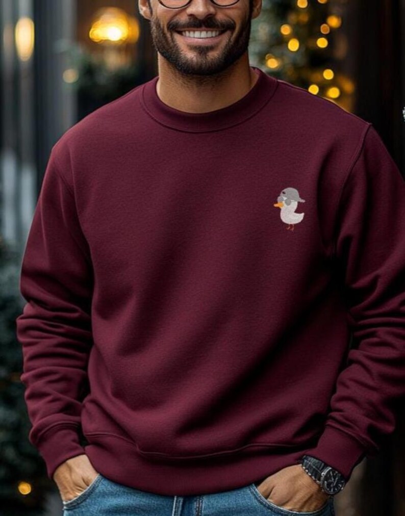 Geschenk Freund Huhn Sweatshirt bestickt
