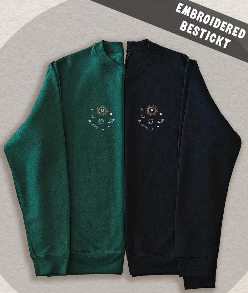 Bestickter Partner Hoodie für Paare als Jahrestagsgeschenk