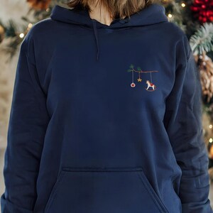 Weihnachtspullover Damen elegant – Ornament Pulli bestickt für Weihnachtsfeier Geschenk Familie