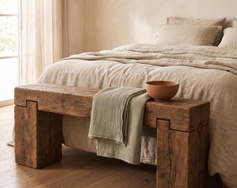 Rustic Reclaimed Wood Console Table: Handmade Narrow Entryway Furniture