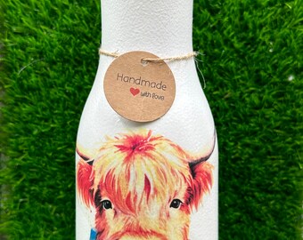 HIGHLAND COW Vase, Hochlandkuh, Highland Cow, Geschenke