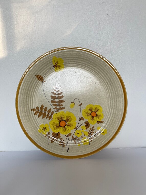 Mikasa Fernflower Dinner Plate: 1970s Floral Stoneware Replacement