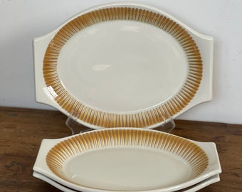 Paul McCobb Radiant design for Jackson China Serving Platter and Plate Three Piece Set