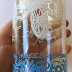 Horseless Carriage Model T Blue and White Drinking Glasses Set of Four Bild 4