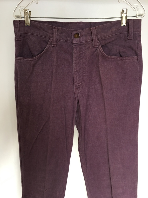 Big E Levi's Purple Denim 1970s Jeans Flare Bell B