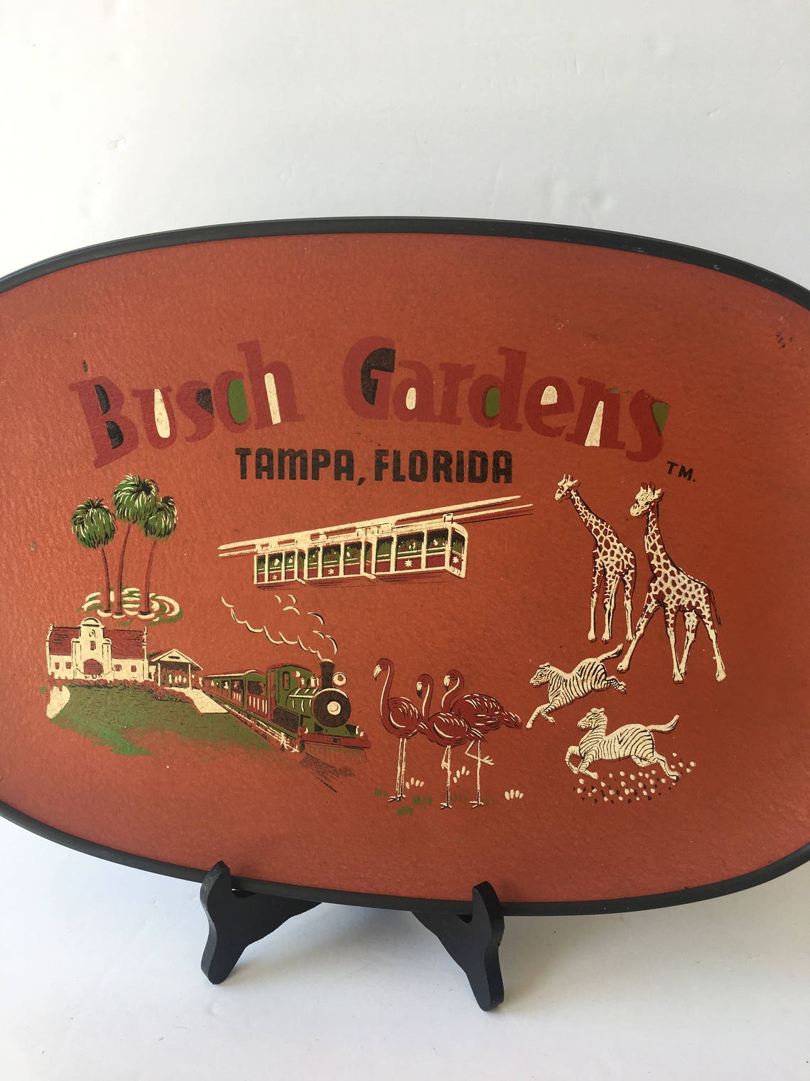 Busch Gardens Tampa Florida Souvenir Tray Animals Trains on Etsy