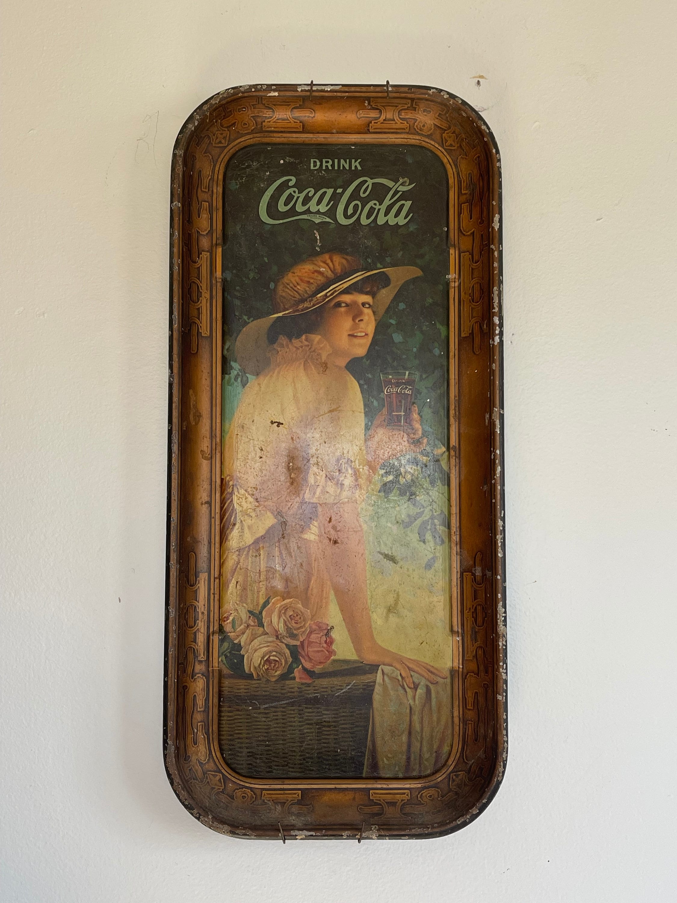 Vintage 1910s Coca Cola Metal Advertising Tray: Elaine WW1 Era - Etsy
