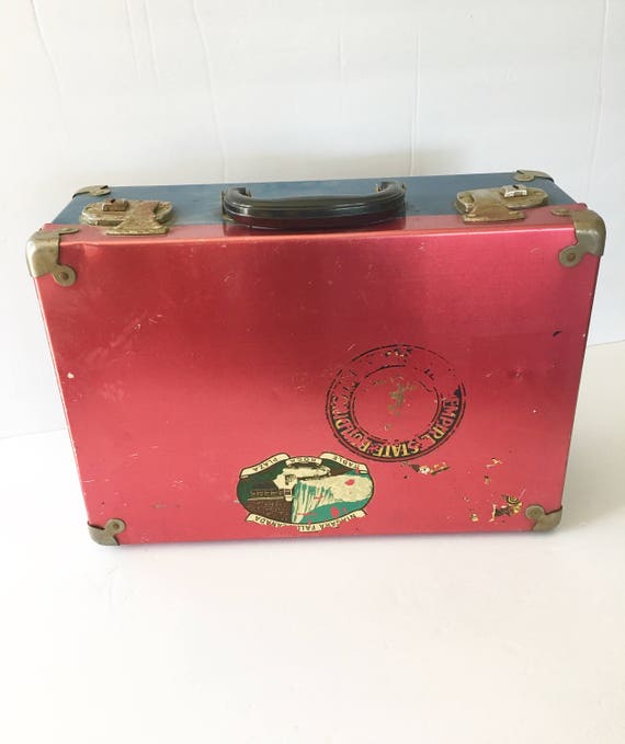 Roller Skate Box Aluminum Storage Suitcase with Travel Rub Ons Etsy
