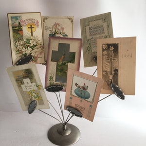 Collection de cartes postales de Pâques 3 Victorian Edwardian Paper Ephemera Mail Easter Spring Greetings Chick Cross Jonquille