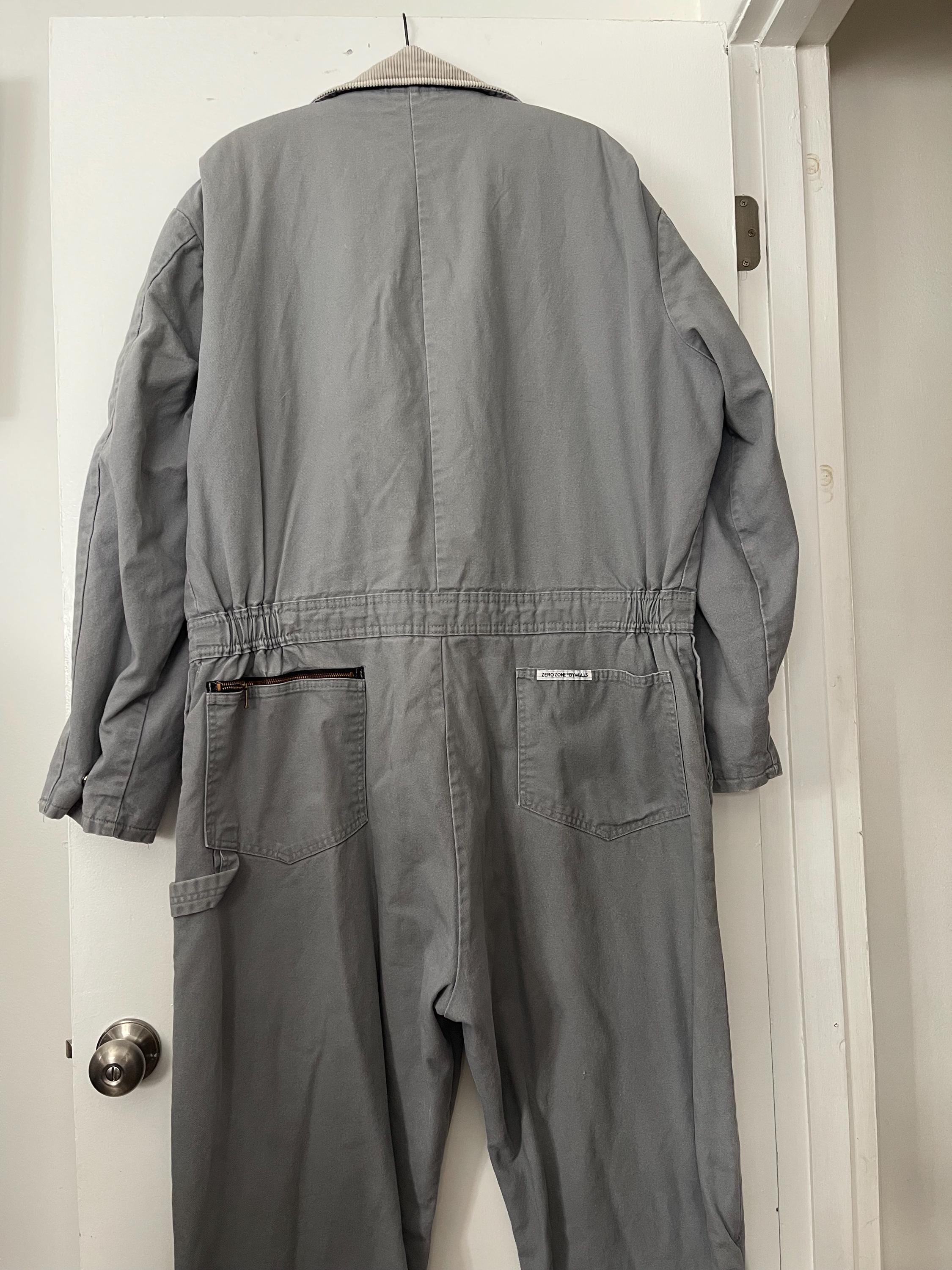 Vintage Walls Zero Zone Coveralls: Insulated Grey Work Suit (XL 