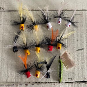 Vintage Fishing Lure Lot Small Fly Fishing Hooks Caterpillar