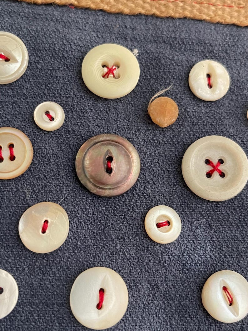 Red Rag Button Textile Flag Wall Hanging Rag Flag Recycled Fabric American Flag ...