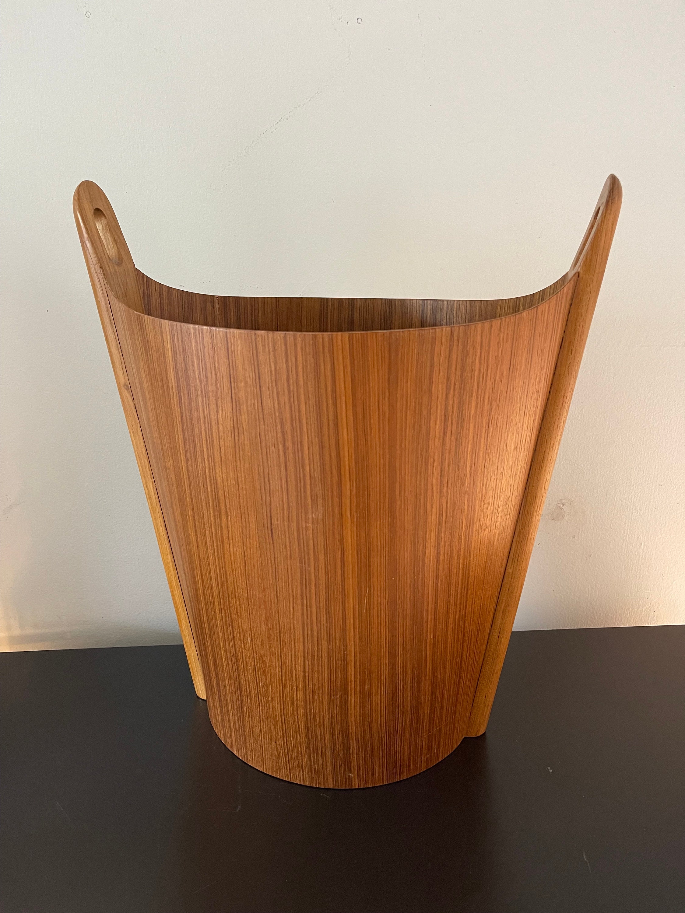 Teak Trash Can - Etsy