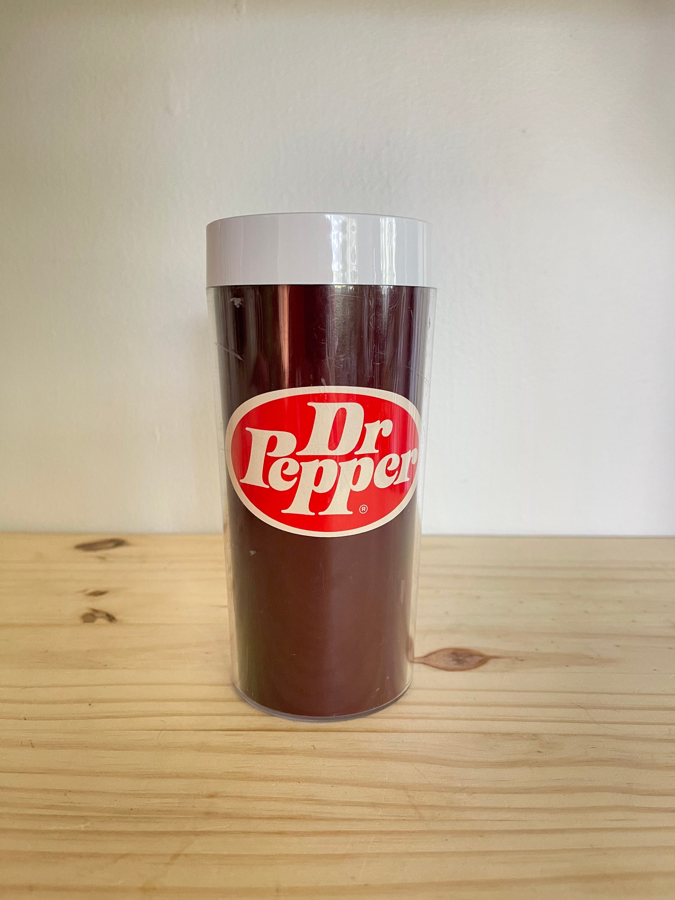 Dr. Pepper Logo Thermo-Serv Vintage collectors Plastic Cup (Glass tumbler)
