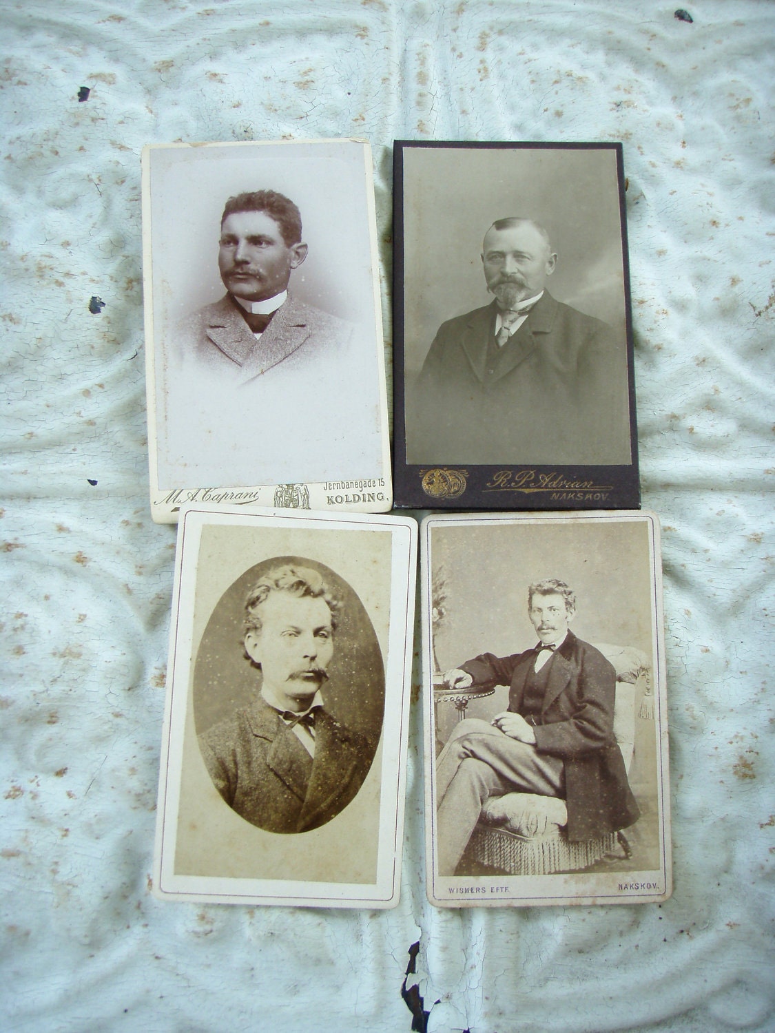 Antique Victorian Cabinet Photos Four Distinguished Gentleman Etsy
