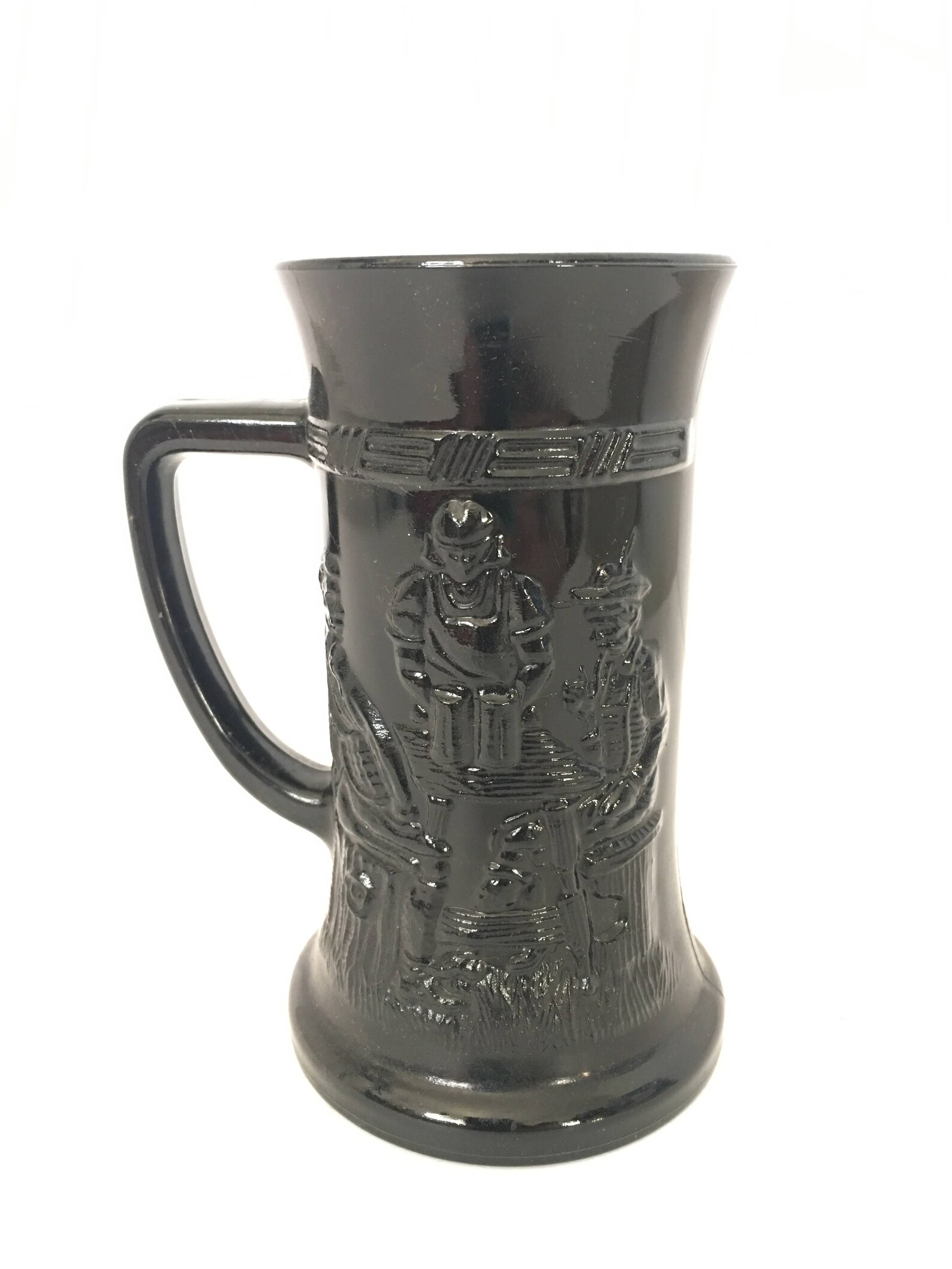 Black beer Stein Indiana Glass Tiara Monochrome Beer Mug Cool Etsy