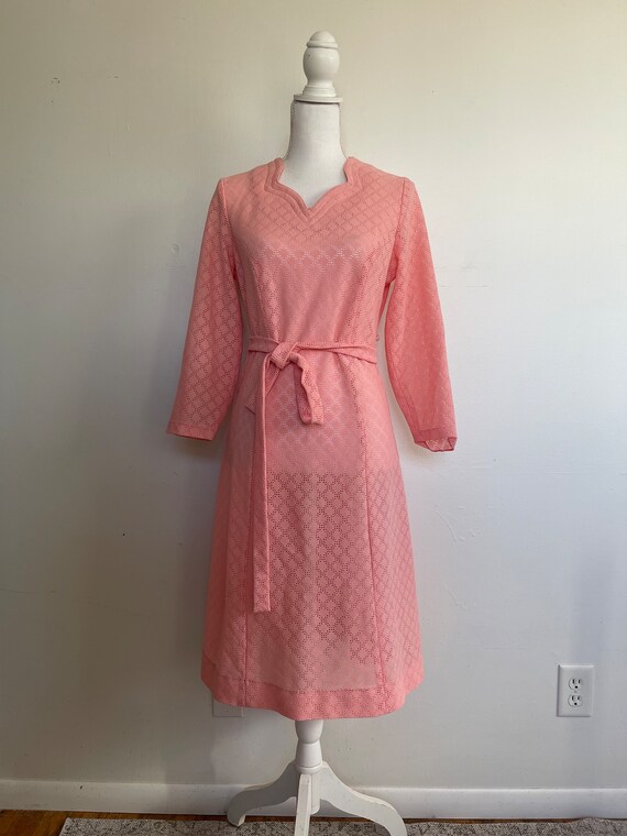 Bubblegum Pink late 1960’s - 1970’s Mesh Open Knit