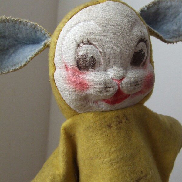 Bunny Rabbit Easter vintage doll toy spring puppet