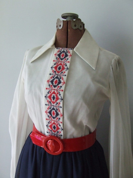 Maxi Dress Red White Blue Sir James of California 