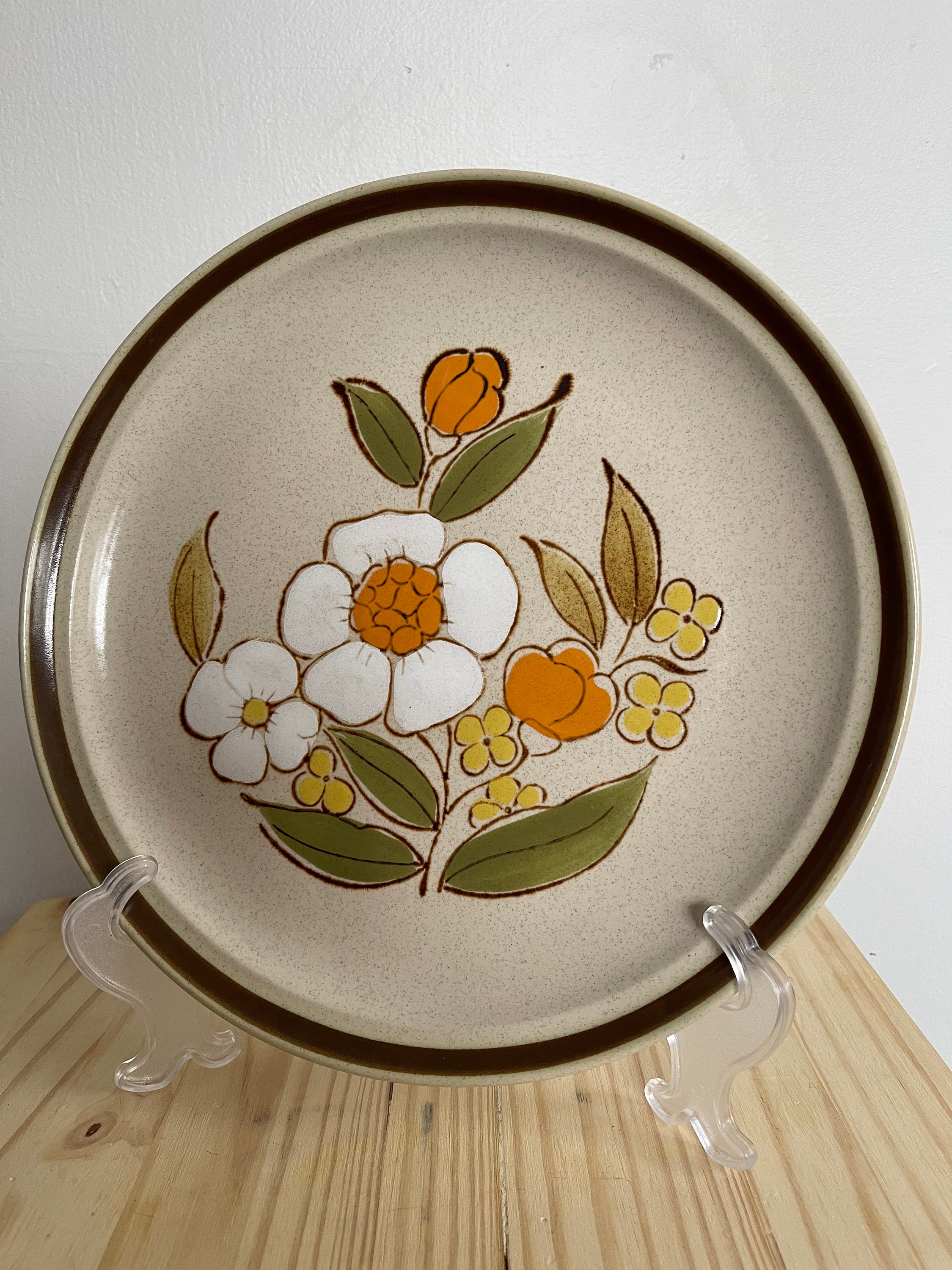 Anko 7 Yamaka Stoneware Avanti Flower Hill chop plate ×4 display picture 1