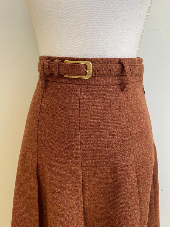 1970’s Skirt Suit in Heathered Rusty Pink Wool Ju… - image 8