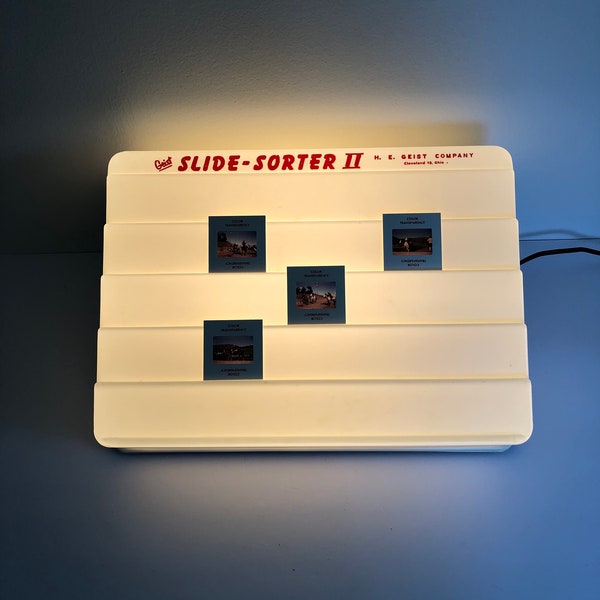 Geist Slide Sorter Light Box Vintage Plastic Photographer