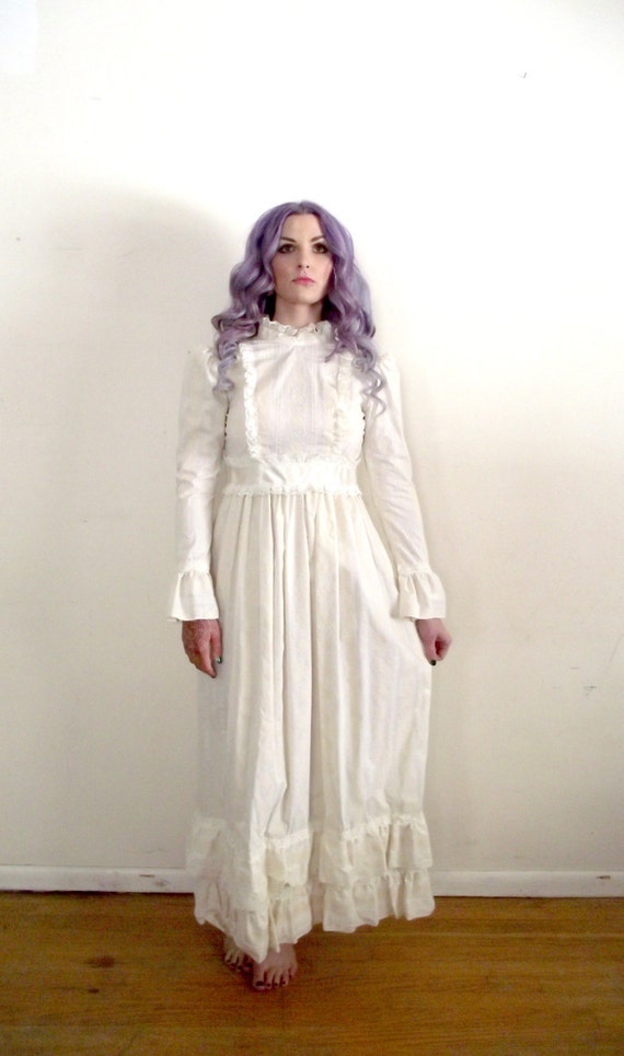 1960s Wedding Dress Bohemian Hippie Flower Child S
