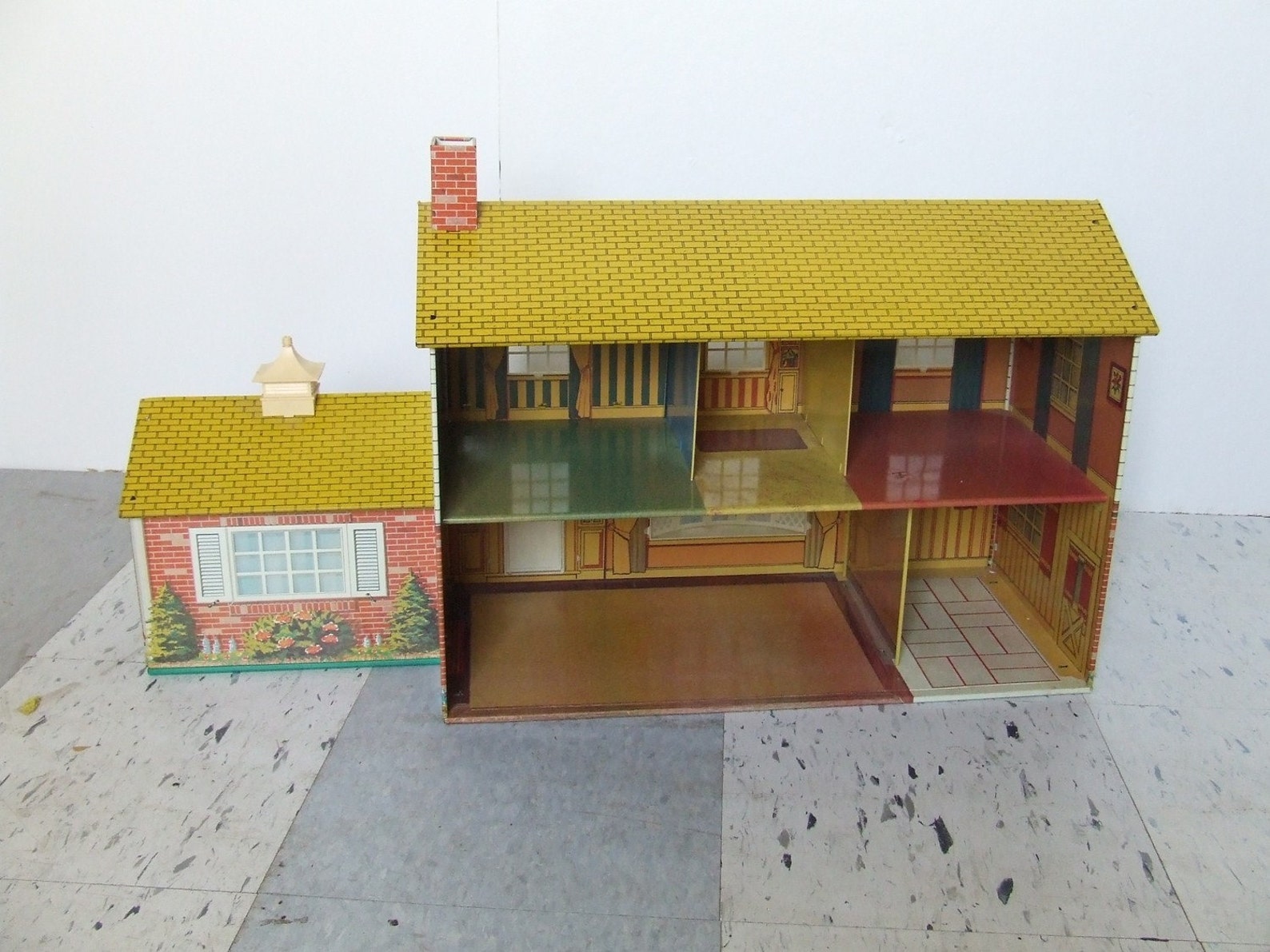 Vintage Doll House Metal Bungalow 1950s 1960s Miniature House Etsy
